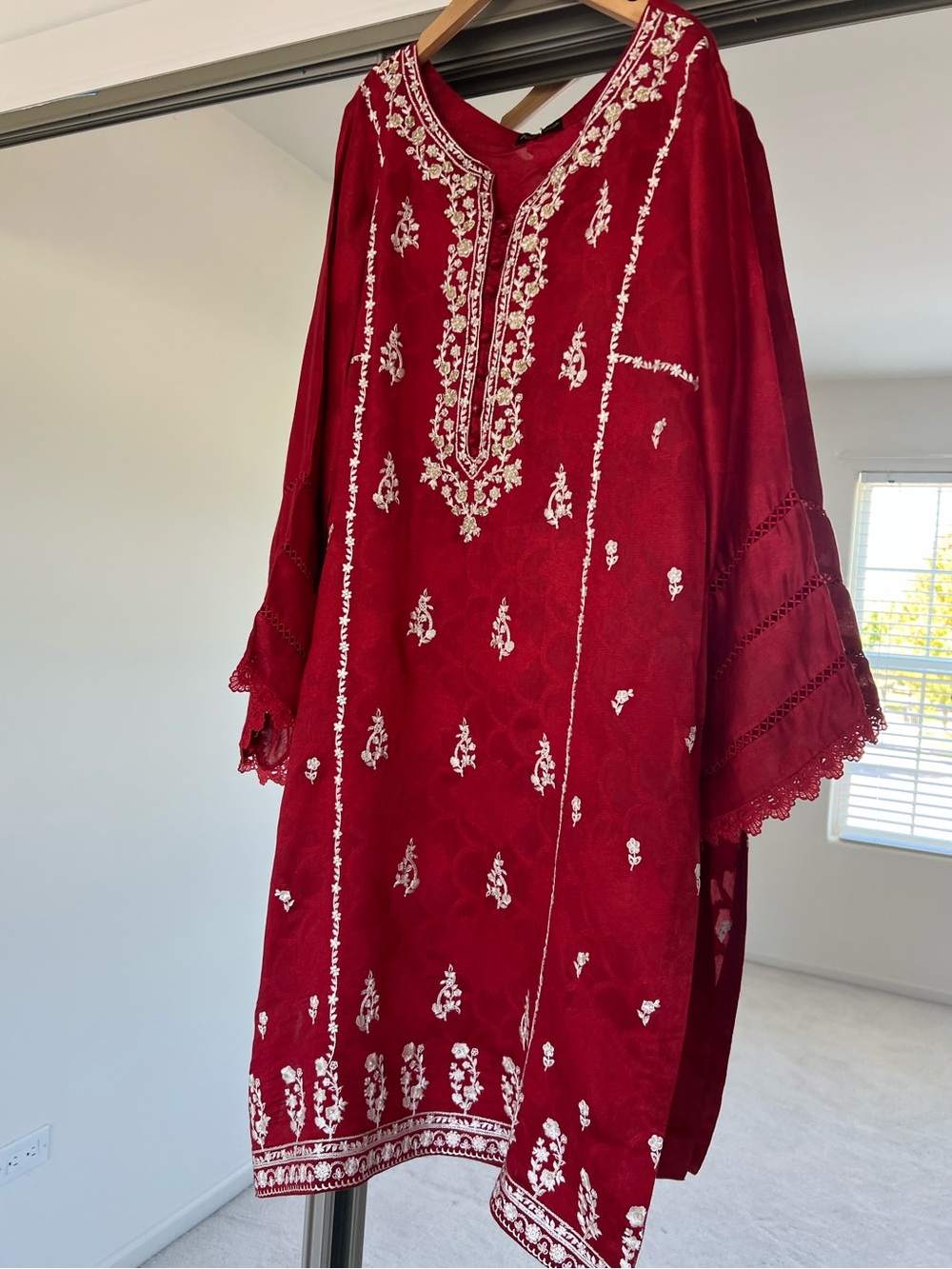 Agha Noor Embroidered Red Women’s Kurta
